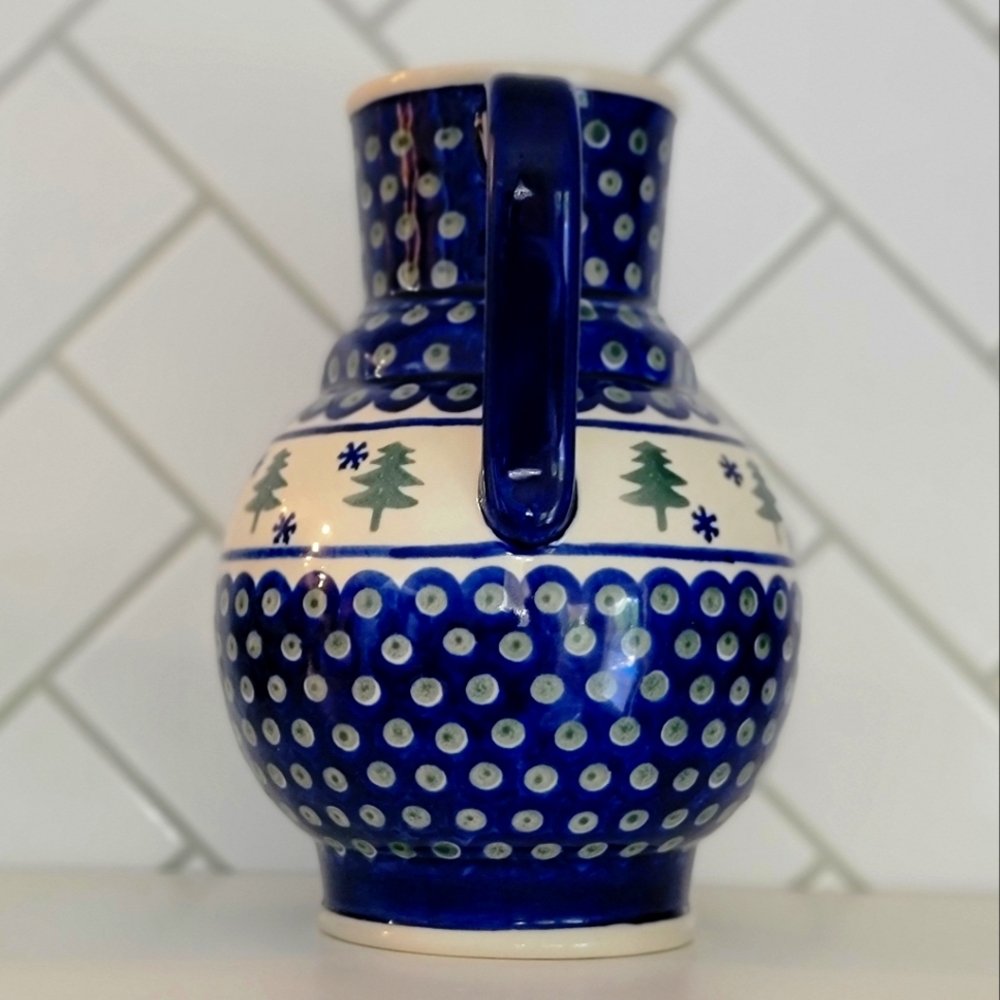 POLISH POTTERY LARGE PITCHER BNWT - Picture 4 of 6